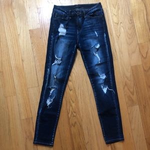 Blue ripped jeans size 27